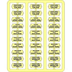 Ree Modeles XB 055 Plaques Itinéraires pour voitures voyageurs, Nord, lettres bleues Ree Modeles XB-055 - 1