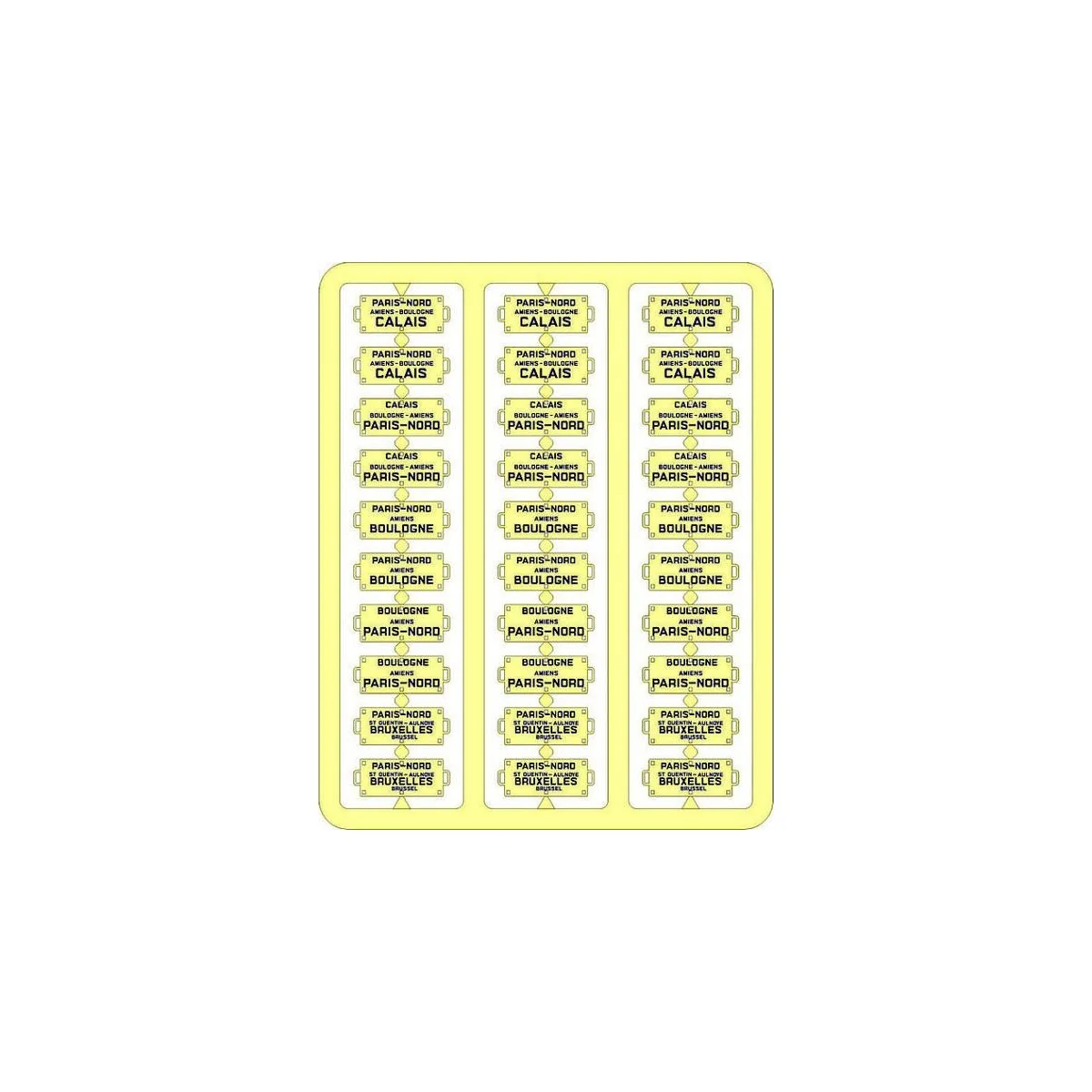 Ree Modeles XB 055 Plaques Itinéraires pour voitures voyageurs, Nord, lettres bleues Ree Modeles XB-055 - 1