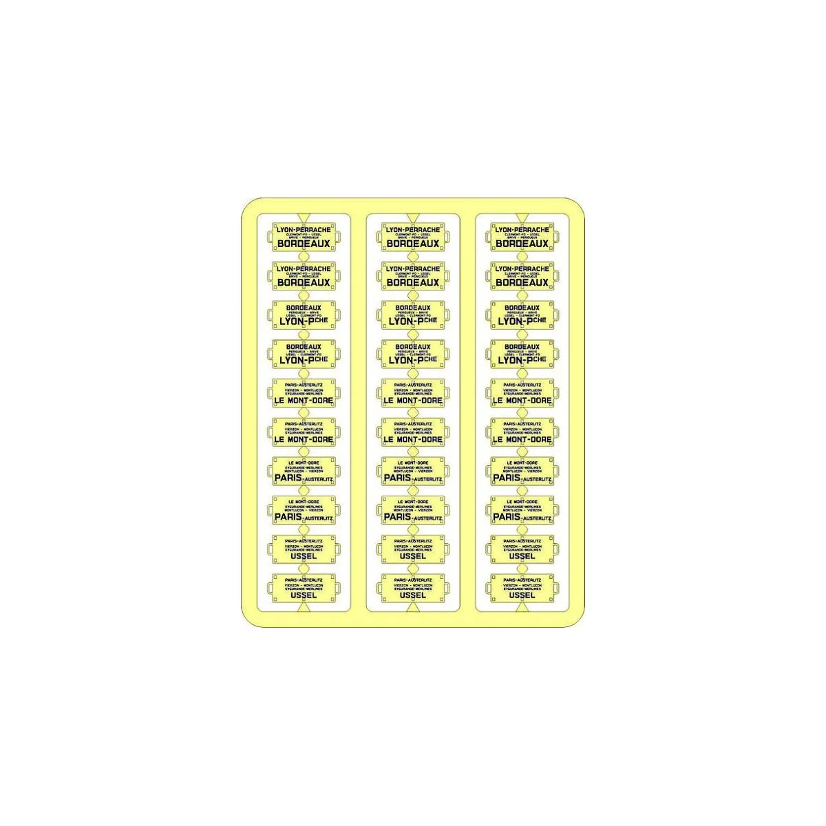 Ree Modeles XB 056 Route Plates for Passenger Cars, South... Ree Modeles XB 056 Route Plates for Passenger Cars, South...