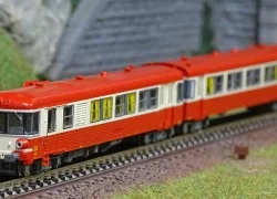 REE Modeles NW 169 EAD X-4502 Railcar + XR-8545 Trailer, red roof, ...