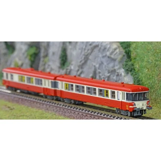 NW-169-REE Modeles NW 169 Autorail EAD X-4502 + Remorque XR-8545, toit rouge, SNCF, dépôt Marseille