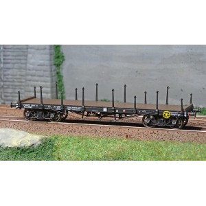 Ree modeles WB548 Wagon Plat TP, ranchers longs/courts, bogies, SNCF Ree Modeles WB-548 - 2