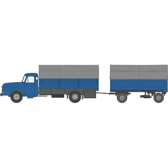 Ree Modeles CB 100 Panhard Movic Truck, Wine Tanker + Trailer (Blue... CB-106-Ree Modeles CB 100 Panhard Movic Truck, Wine Tanker + Trailer (Blue and Grey) - CB-106