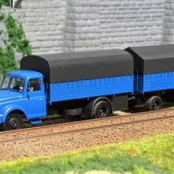 Ree Modeles CB 106 Camion Willeme + Remorque, Bleu Bâché Ree Modeles CB-106 - 1