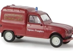 Translation: "SAI 2436 Renault 4 van, 1961, Bellerive-sur-Allier Fire Department."Note: The text ends with "su…", which likely