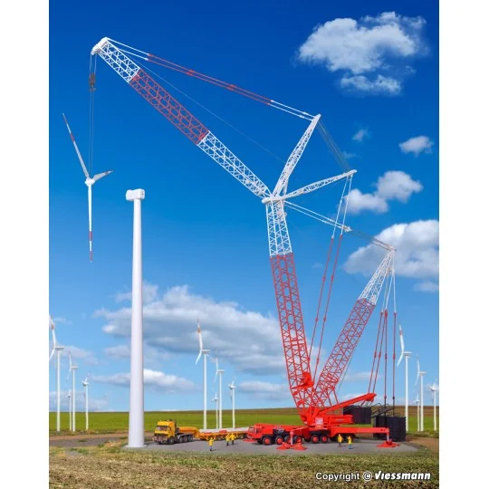 Kibri_13016-Kibri copy 13579 Actros truck, tank transporter with auxiliary crane