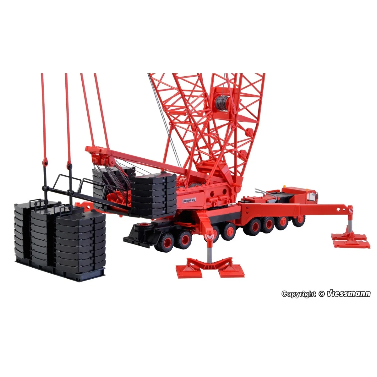 Kibri copy 13579 Actros truck, tank transporter with auxiliary cran...