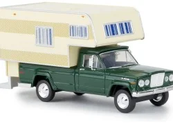Brekina 19835 Jeep Gladiator camper, dark green - Sai - Sai_19835