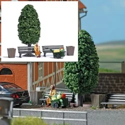 Busch 7841 Bench + woman with cart - Busch - Busch_7841