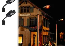 Busch 4132 Lighting, 2 lampposts, with LED, wired - Busch - Busc...