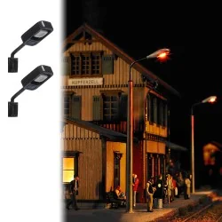 Busch 4132 Lighting, 2 lampposts, with LED, wired - Busch - Busc...