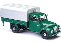 Busch 52350 Framo V901/2 truck, green, tarped - Busch vehicle...