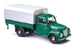 Busch 52350 Framo V901/2 truck, green, tarped - Busch vehicle...