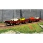 Roco 67086 Set of 2 slatted wagons, brown, DB, loaded... Roco_67086-Roco 67086 Set of 2 slatted axle wagons, brown, DB, loaded carriages