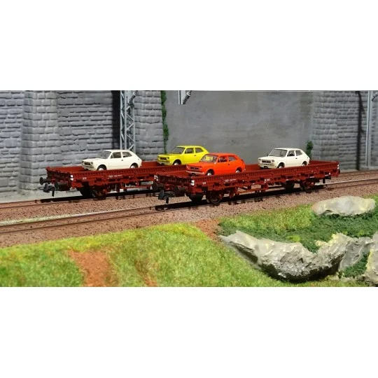 Roco_67086-copy of Roco 67243 Wagon with pivoting stanchions, brown, SNCF - Roco_67086
