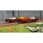 Roco 67086 Set of 2 slatted wagons, brown, DB, loaded... Roco_67086-Roco 67086 Set of 2 slatted axle wagons, brown, DB, loaded carriages