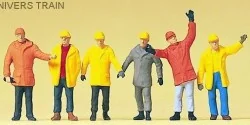 Preiser 14034 Figures, workers with protective clothing