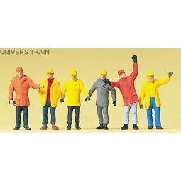 Preiser 14034 Figures, workers with protective clothing - Preiser_1...