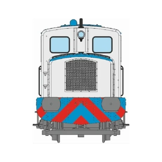 MB-124-Ree Modeles MB 124S copy of the MOYSE 32 TDE industrial shunting locomotive, formerly SNCF and STEF, epoch IV-V, with digital so