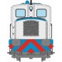 MB-124-Ree Modeles MB 124S copy of the MOYSE 32 TDE industrial shunting locomotive, formerly SNCF and STEF, epoch IV-V, with d - MB-124