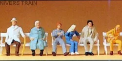 Preiser 14004 figures, seated passengers, benches - Preiser - Preis...