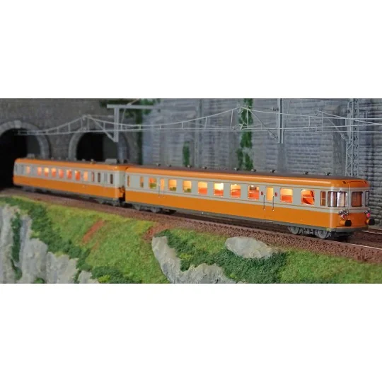 Jouef HJ2388S Autorail diesel RGP2 X 2700 à 2 voitures, SNCF, livré orange - gris, digital sonore Jouef HJ2388S - 4 HJ2388S-Jouef HJ2388S Autorail diesel RGP2 X 2700 à 2 voitures, SNCF, livré orange - gris, digital sonore