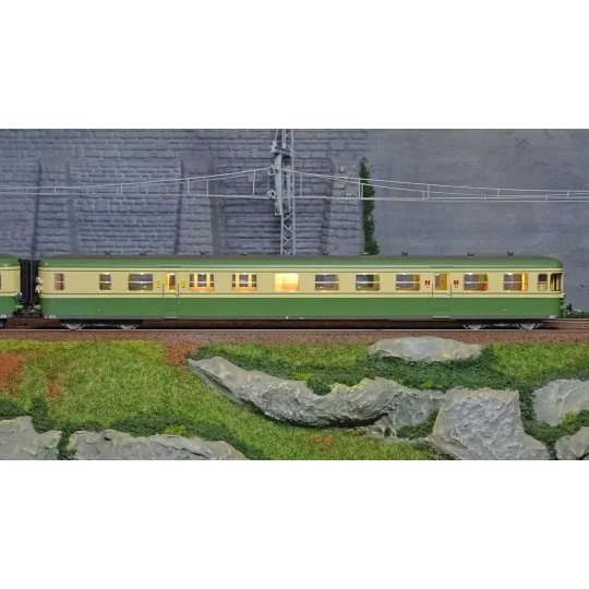 Jouef HJ2386 Autorail diesel RGP2 X 2700 à 2 voitures, SNCF, livré vert et jaune Jouef HJ2386 - 3 HJ2386-Jouef HJ2386 Autorail diesel RGP2 X 2700 à 2 voitures, SNCF, livré vert et jaune