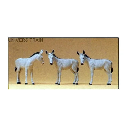 Preiser_10151-Preiser 10151 animals, donkeys