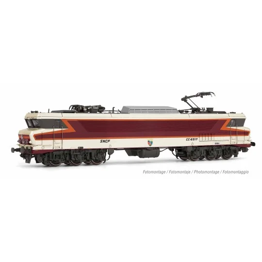 Jouef HJ2372S CC 6517 electric locomotive, SNCF, red concrete liver... HJ2372S-Jouef HJ2372S CC 6517 electric locomotive, SNCF, red concrete livery, Beffara, digital sound
