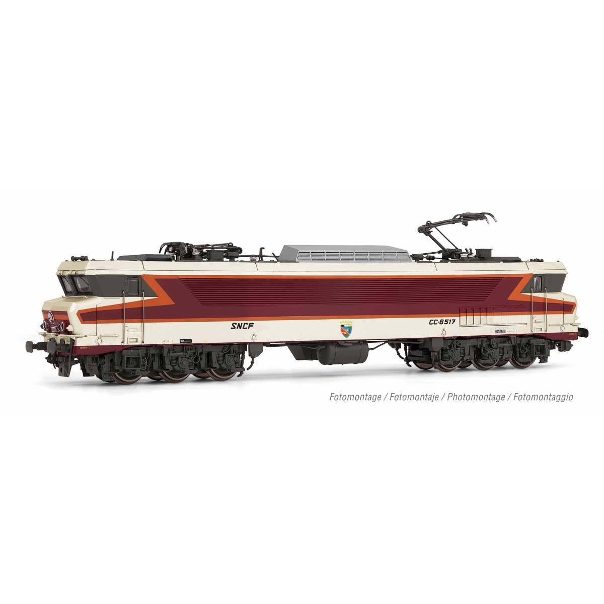 Jouef HJ2372 CC 6517 electric locomotive, SNCF, red concrete livery...