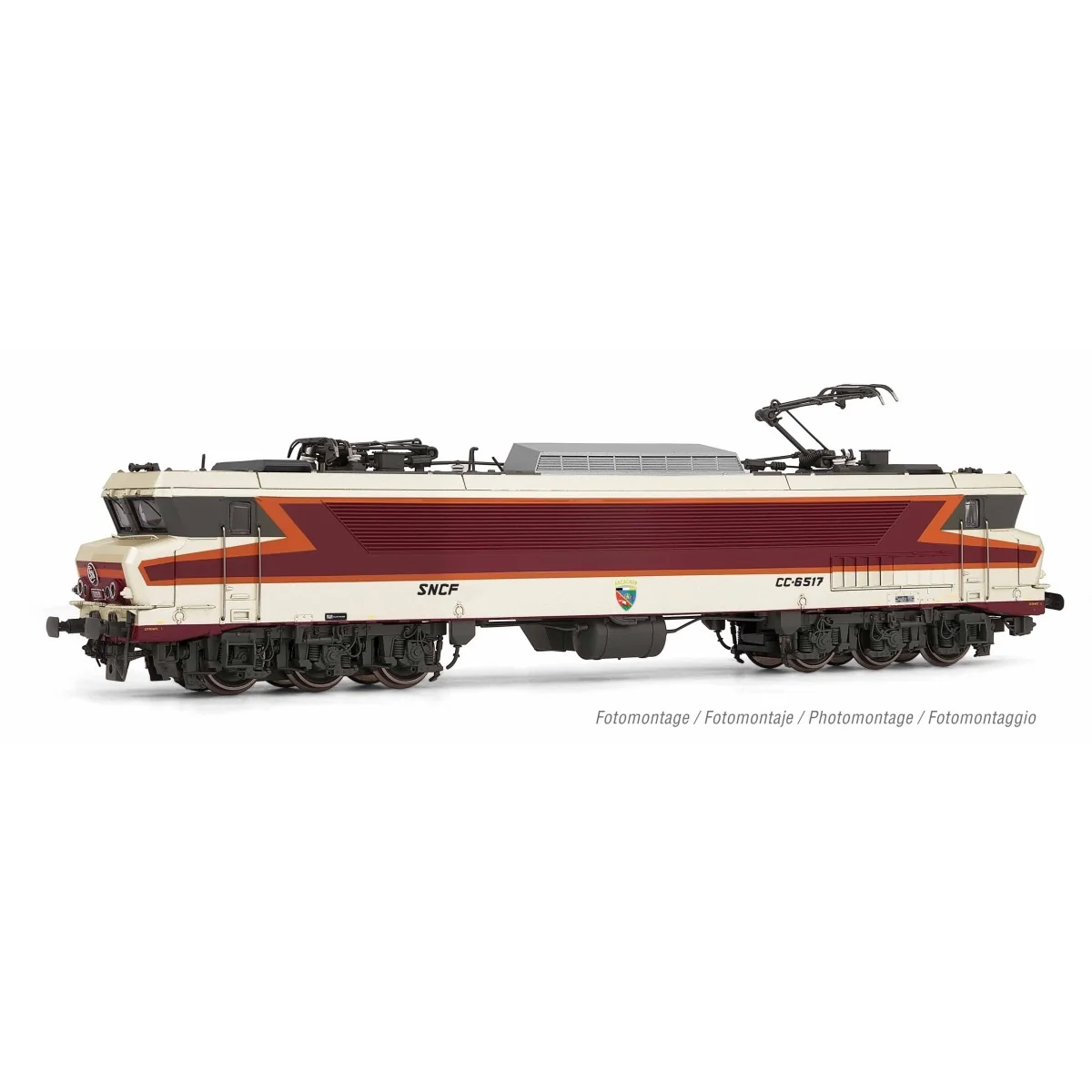 Jouef HJ2372 CC 6517 electric locomotive, SNCF, red concrete livery... Jouef HJ2372 CC 6517 electric locomotive, SNCF, red concrete livery...