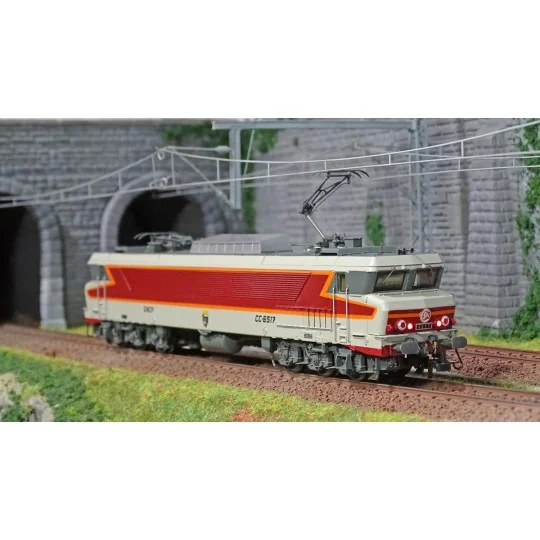 HJ2372-copy of Jouef HJ2372S Locomotive électrique CC 6517, SNCF, livré Béton rouge, Beffara, digital sonore
