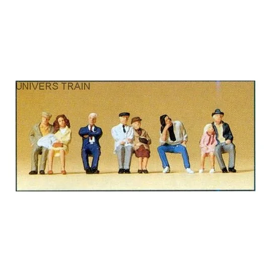 Preiser_10384-Preiser 10384 personnages, pour le bus et le train