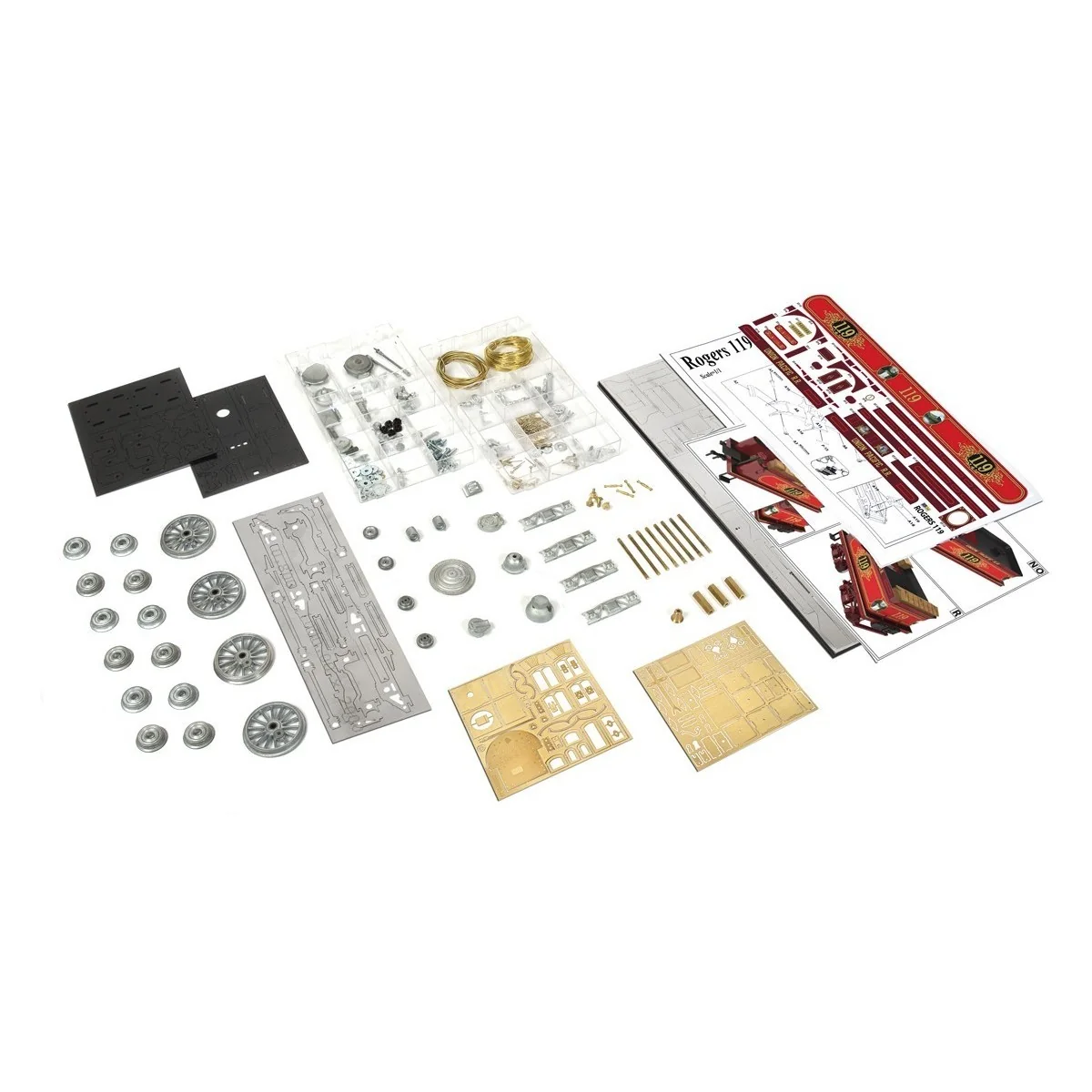 Locomotive Rogers No.119 1/32 OcCre metal wood construction kit - 5...