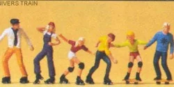 Preiser 10074 figures, roller skates and skateboards - Preiser - Pr...