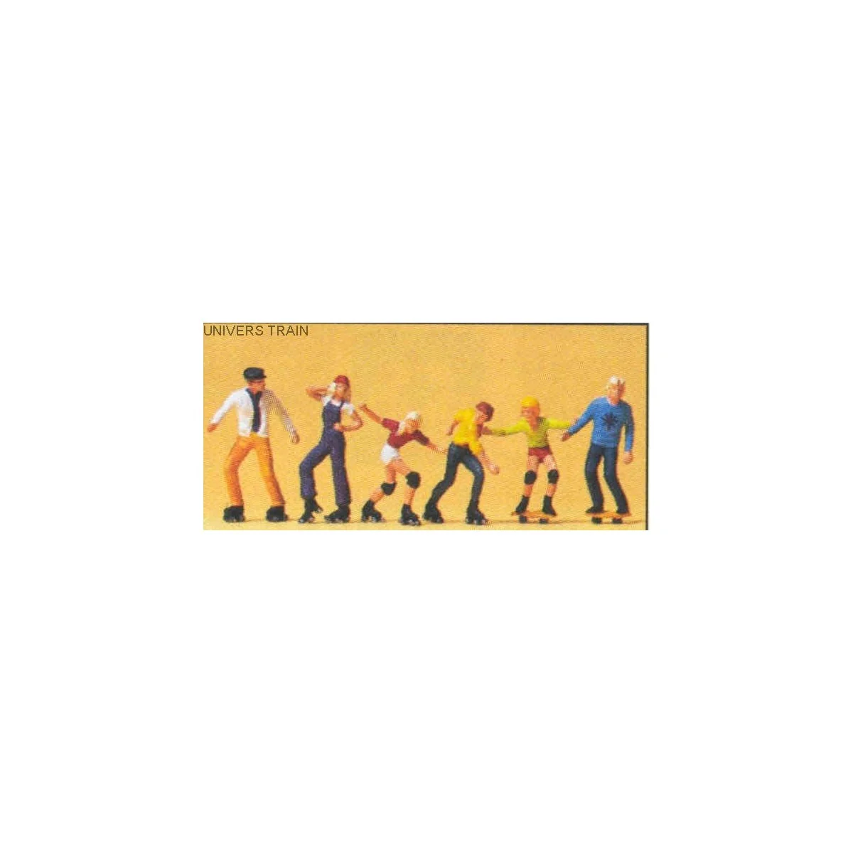 Preiser 10074 figures, roller skates and skateboards - Preiser - Pr...