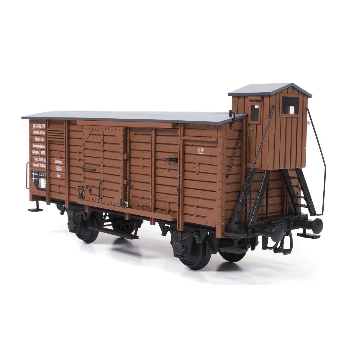 Covered merchandise wagon with 1/32 OcCre metal wood construction k...