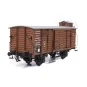 56002-OcCre 56002 Covered Freight Wagon with Guardhouse 1/32 Scale Wood and Metal Construction Kit