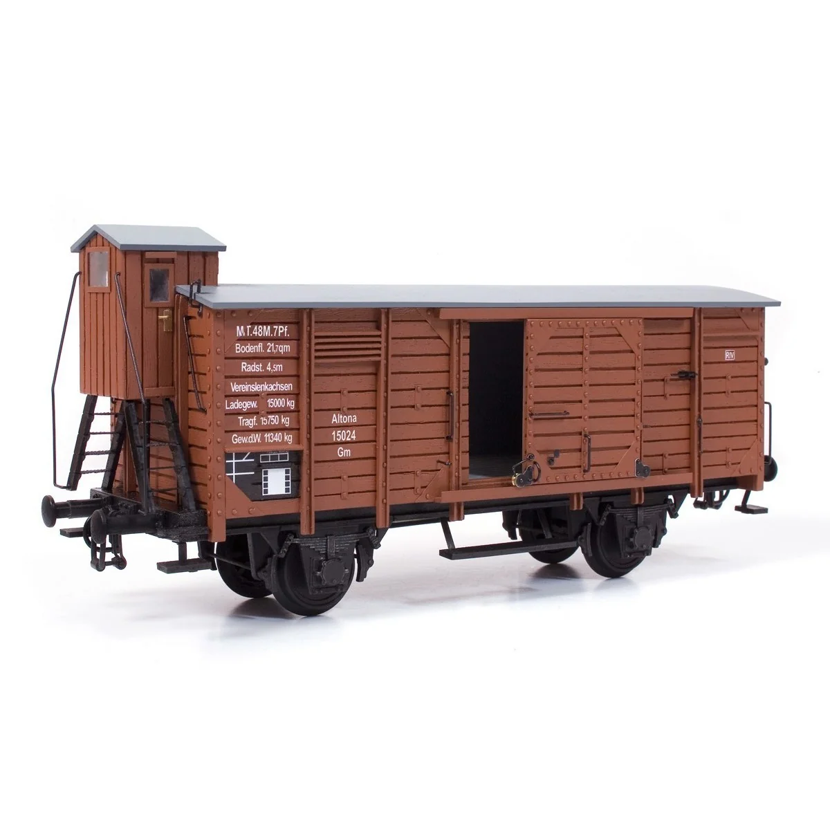 OcCre 56002 Covered Freight Wagon with Guardhouse 1/32 Scale Wood a...