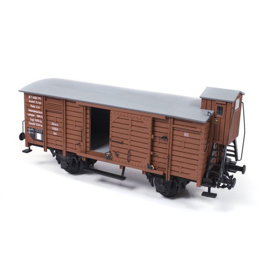 56002-OcCre 56002 Wagon de marchandise couvert avec guérite 1/32 kit construction bois métal
