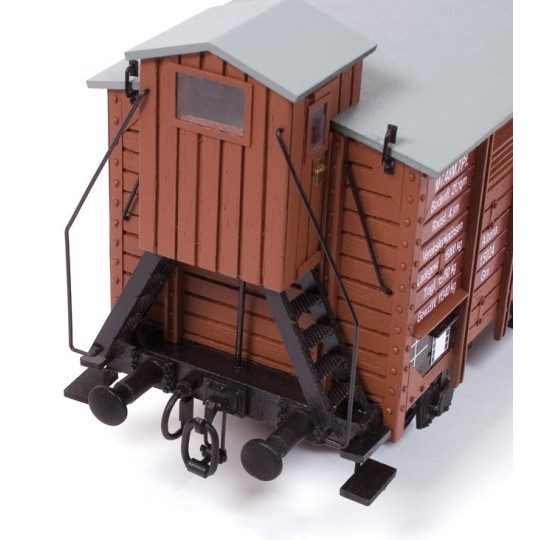56002-Covered merchandise wagon with 1/32 OcCre metal wood construction kit