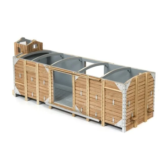 OcCre 56002 Wagon de marchandise couvert avec guérite 1/32 kit construction bois métal OcCre 56002 - 11 56002-OcCre 56002 Wagon de marchandise couvert avec guérite 1/32 kit construction bois métal