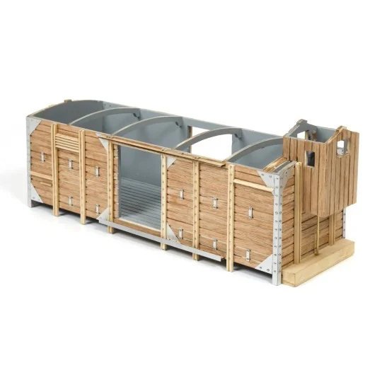 OcCre 56002 Wagon de marchandise couvert avec guérite 1/32 kit construction bois métal OcCre 56002 - 12 56002-OcCre 56002 Wagon de marchandise couvert avec guérite 1/32 kit construction bois métal