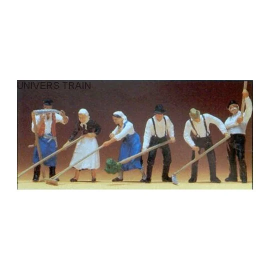 Preiser_10045-Preiser 10045 personnages, récoltes des foins