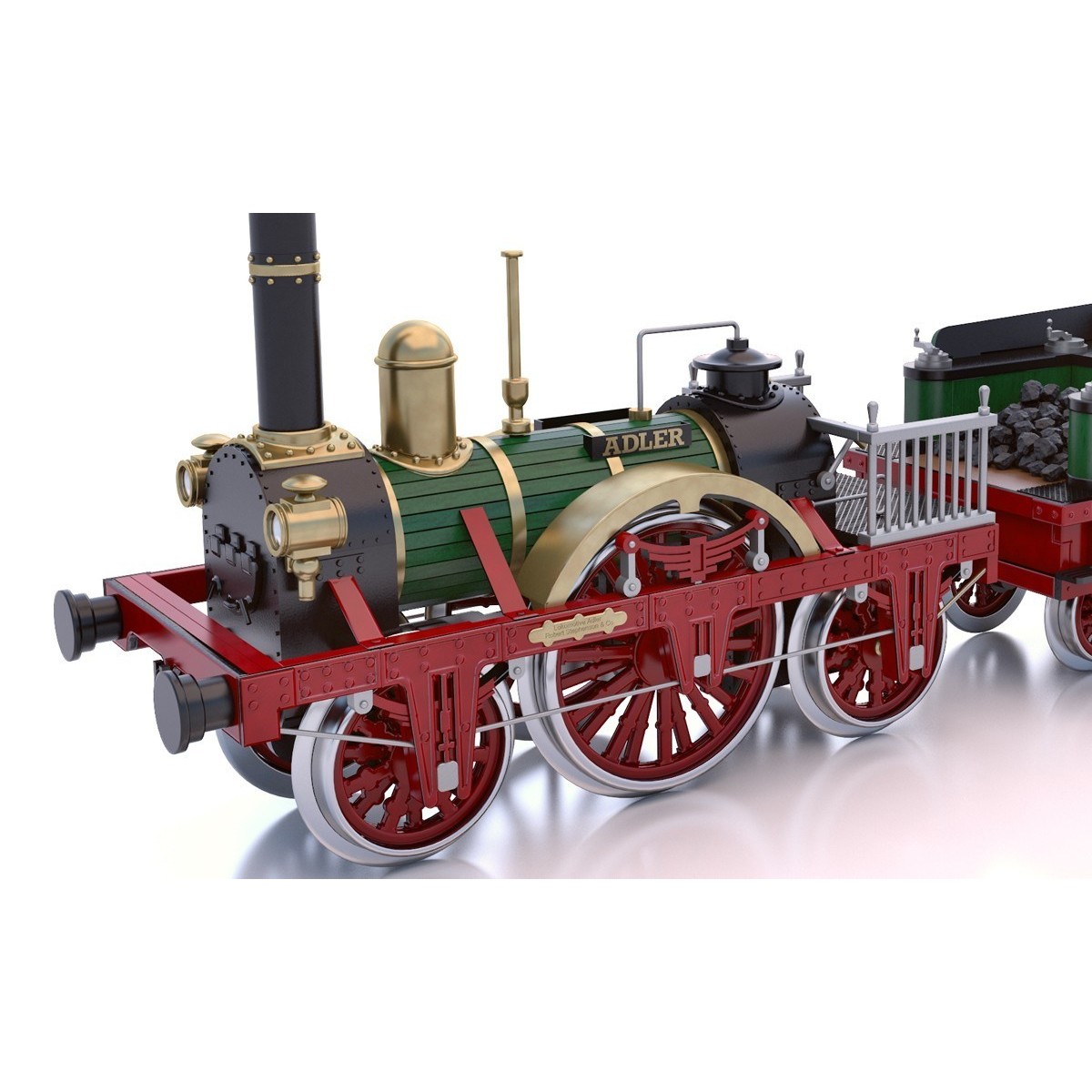 Steam locomotive Adler 1/24 ocCre metal wood construction kit - 54001