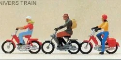 Preiser 10125 figures, moped riders - Preiser - Preiser_10125