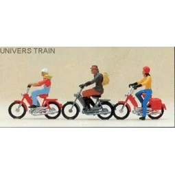 Preiser 10125 figures, moped riders - Preiser_10125