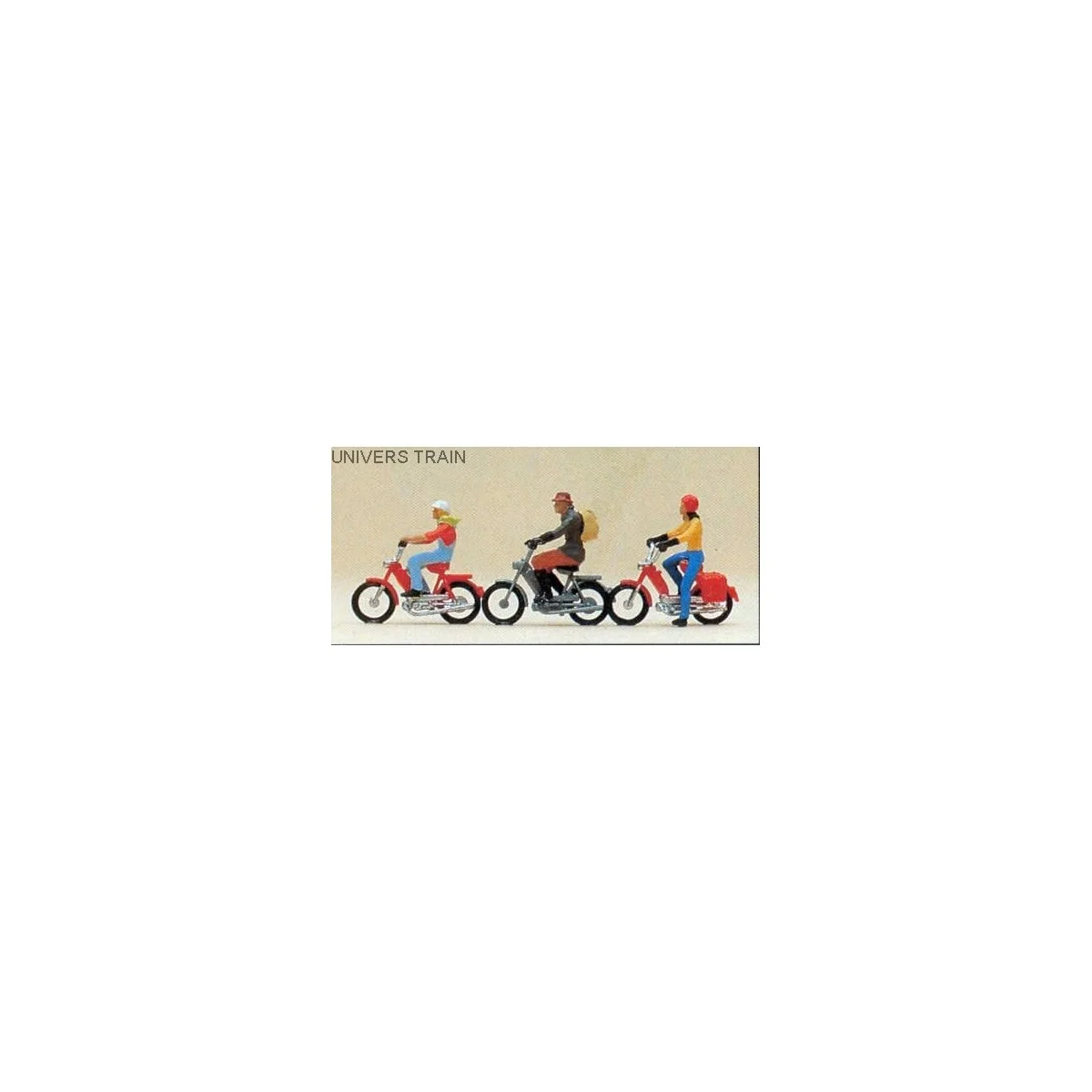 Preiser 10125 figures, moped riders - Preiser - Preiser_10125 Preiser 10125 figures, moped riders - Preiser - Preiser_10125