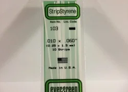 Wand 0.25x1.5x350mm Ref: 103 - Evergreen - S1370103