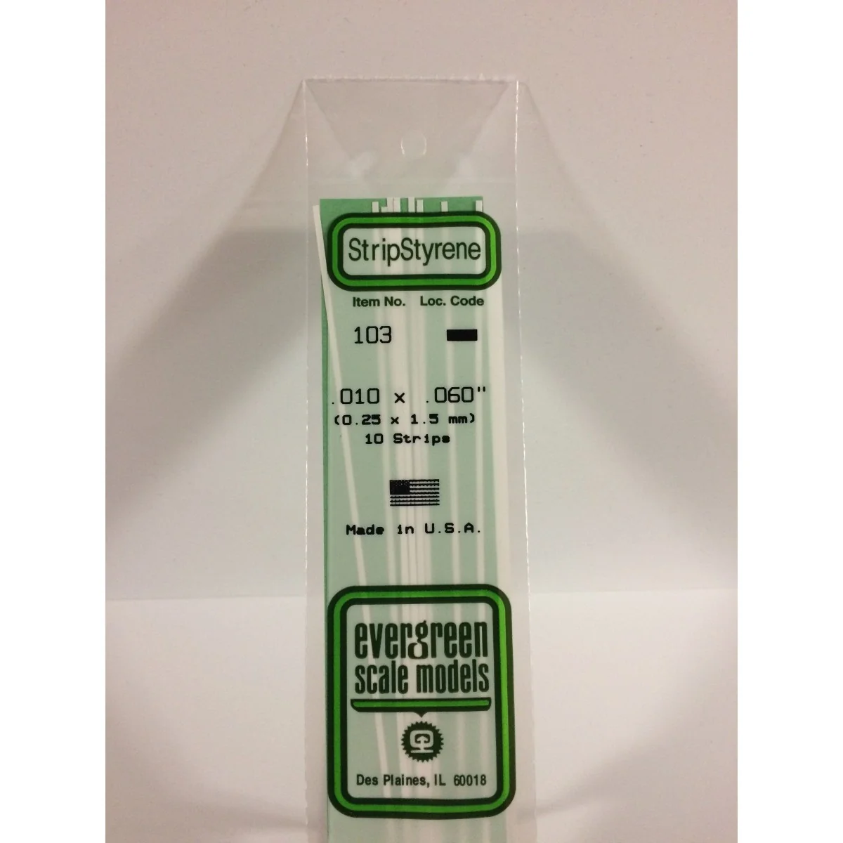 Wand 0.25x1.5x350mm Ref: 103 - Evergreen